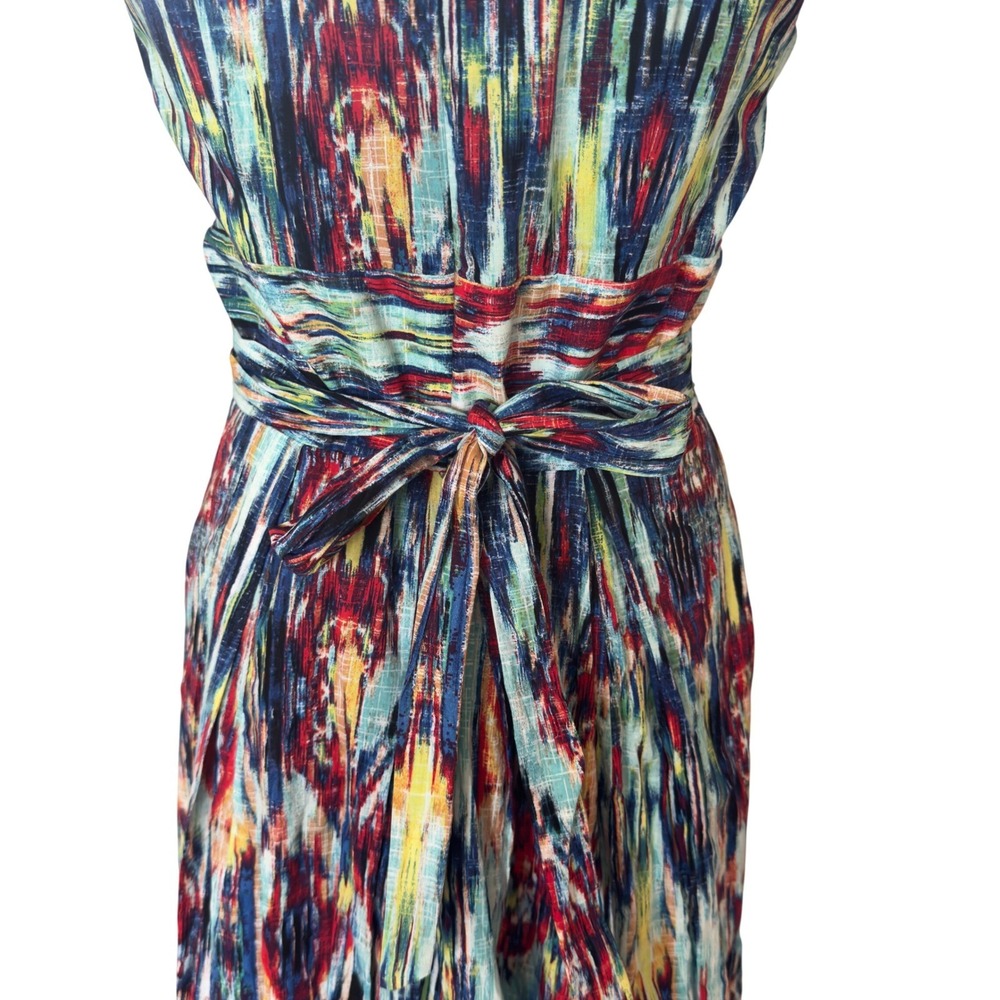 Rabbit Rabbit‎ Rabbit Designs Ikat Abstract Print Fit & Flare Dress 10 Wedding - Picture 5 of 8